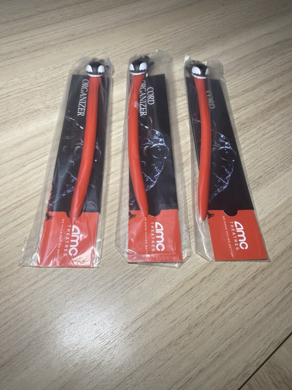 Venom 3 The Last Dance AMC IMAX Fan Event Cable Organizer Tom Hardy NEW Lot Of 3